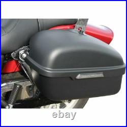Slimbag Gloss Black Saddlebags Complete Kit with Brackets Harley Softail Dyna