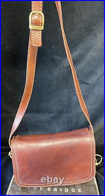 THE BRIDGE Leather Crossbody Saddlebag Shoulder Bag