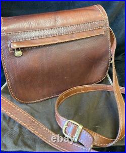 THE BRIDGE Leather Crossbody Saddlebag Shoulder Bag