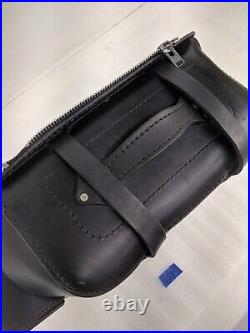 The Leatherworks Right Side Slight Angle Deluxe Leather Throw Over Saddlebag