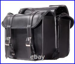 Throw Over Motorcycle PVC Saddlebag With Braid Design Waterproof Universal Fit