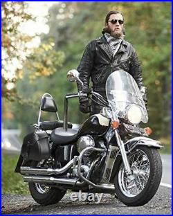 Throw Over Motorcycle Saddlebags with Kawasaki & Sportster / Medium Black