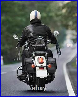 Throw Over Motorcycle Saddlebags with Kawasaki & Sportster / Medium Black