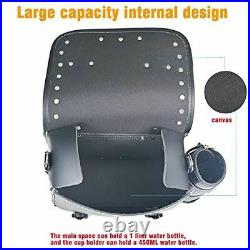 Throw Over Saddle bags & Panniers Side Bags with cup holder for Motorcycle/ 1 Pair