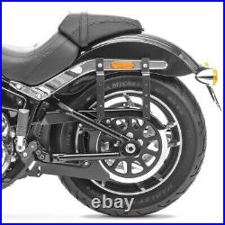 Throw-over Saddlebags Kentucky + Mounting Brackets for Custom Bike black