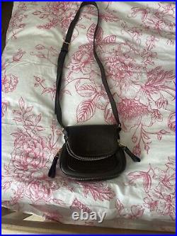 Tom Ford Brown Leather Fold Over Saddle Bag Barely Used In Excellent Condition