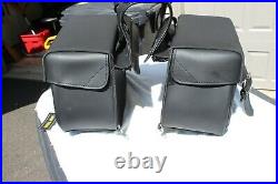 UNIK Dual Motorcycle Saddle Bags Black Over Seat Zip Off Bags Heat & Waterproof
