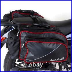 Universal Motorcycle Pair Throw Over Lextek Textile Luggage Panniers 50L