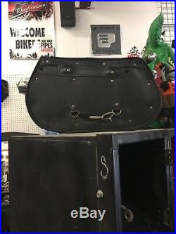 Used Leather Throw Over Large Saddlebags