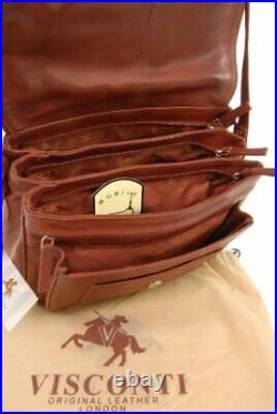 VISCONTI Saddle Bag Atlantic Leather- Flap Over/Shoulder/Cross