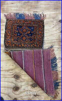 Vintage Baluchi Hand Woven Complete Saddle Bag Rug