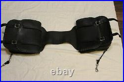 Vintage Throw-Over Universal Leather Motorcycle Saddlebags not Harley