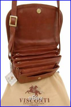 Visconti Saddle Bag- Atlantic Leather- Flap Over/Shoulder/Cross Body/Organise