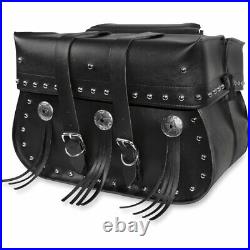 Willie & Max American Classic Saddlebags Black Leather Throw Over Mount