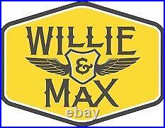 Willie & Max Small Throw-Over Leather Studded Revolution Saddlebags SB1906