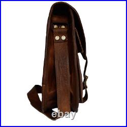 Women's Genuine Leather Bag Crossbody Vintage Style Brown Side Shoulder Handbag