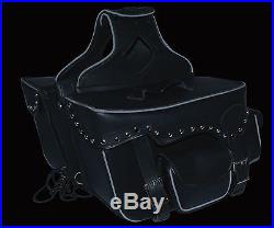 Zip-Off Double Pocket Large Throw Over Saddle Bag with Reflective for Harley's
