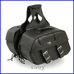 Zip-Off PVC Throw Over Rounded Saddle Bag (15X10X6X18)
