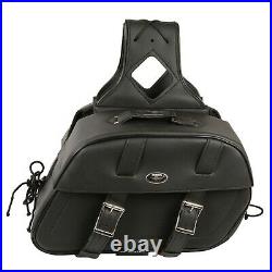 Zip-Off PVC Throw Over Rounded Saddle Bag (15X10X6X18)