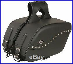 Zip-Off Studded Sticky Close Throw Over Saddle Bag for Harley Honda Series Bikes