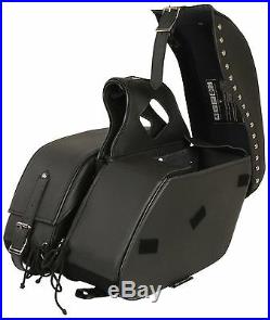 Zip-Off Studded Sticky Close Throw Over Saddle Bag for Harley Honda Series Bikes